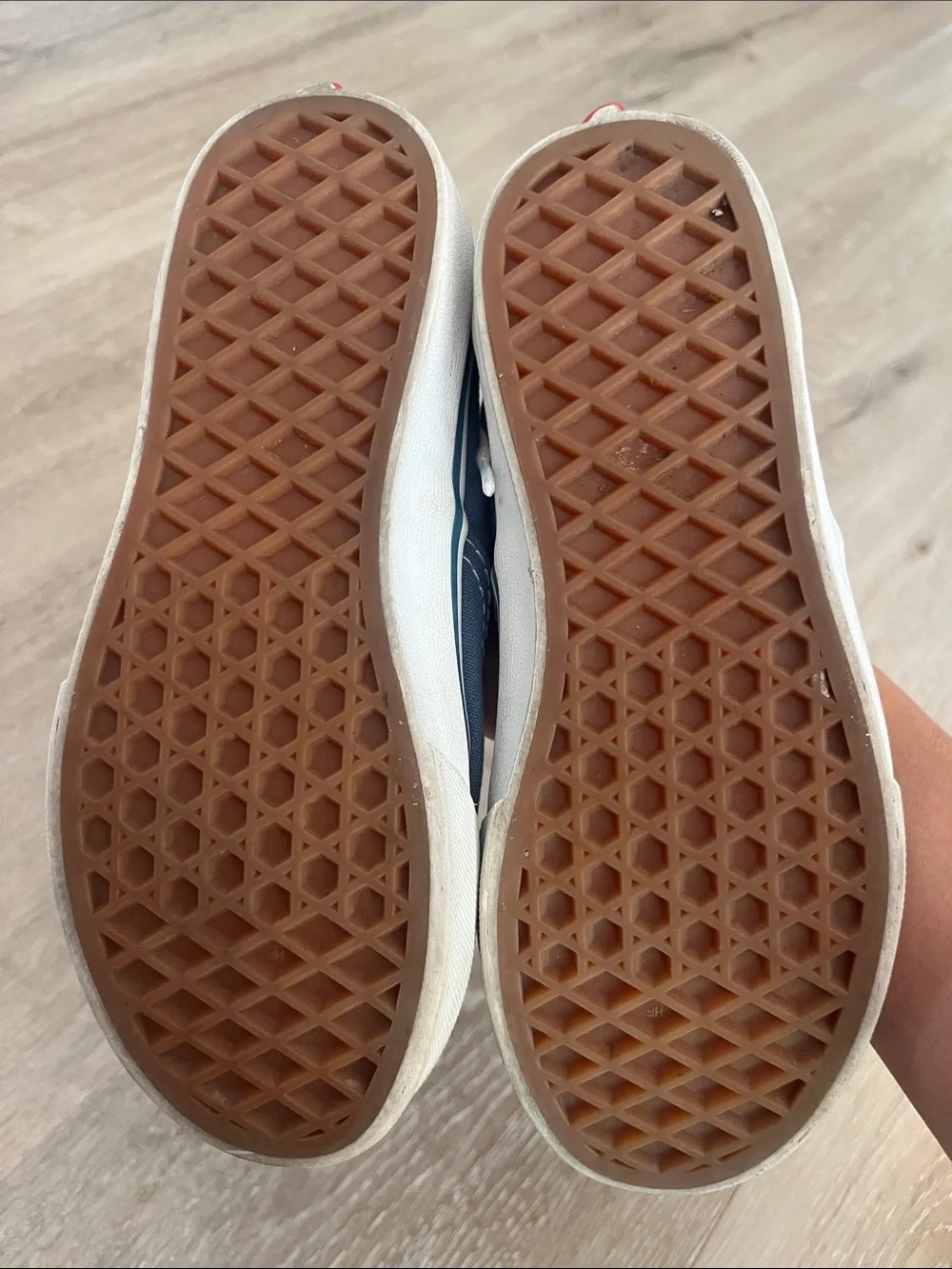 Vans Kids Low-Top Canvas Sneakers in Blue with White Laces